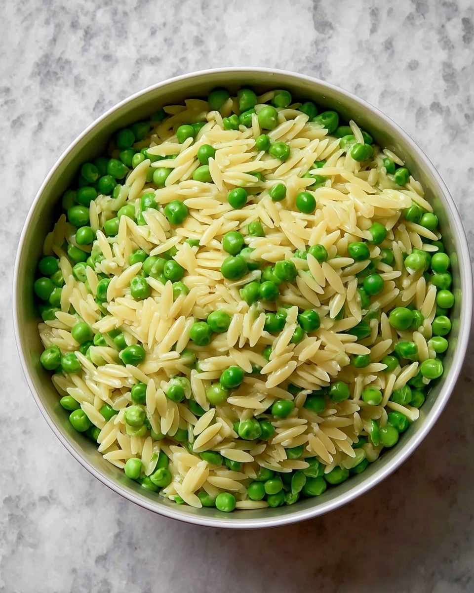 Creamy Parmesan Orzo with Peas Recipe - Recipe Image