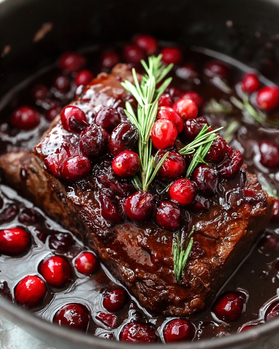 Cranberry Balsamic Roast Beef Recipe - Recipe Image