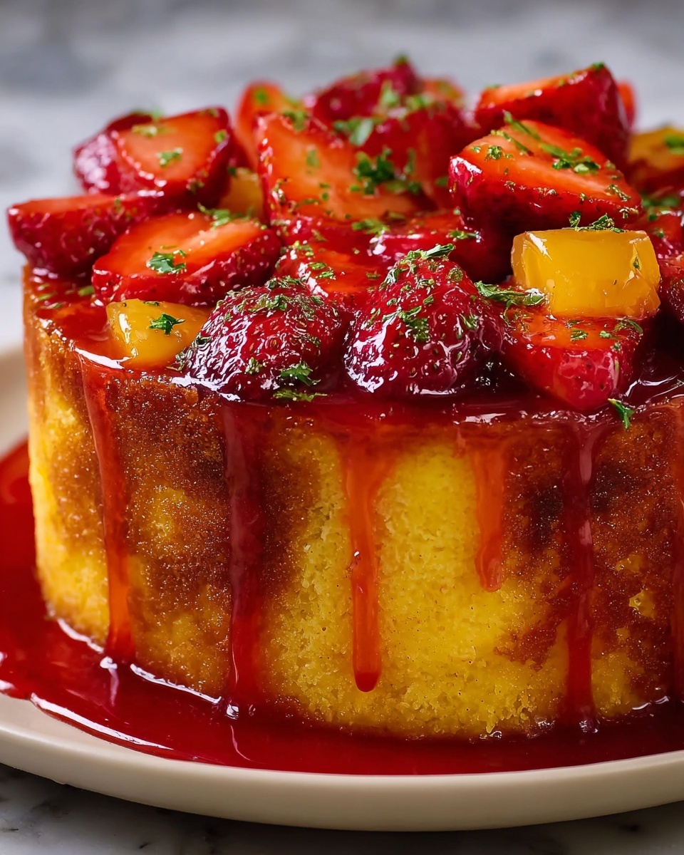 Strawberry Pineapple Pound Cake Recipe - Recipe Image