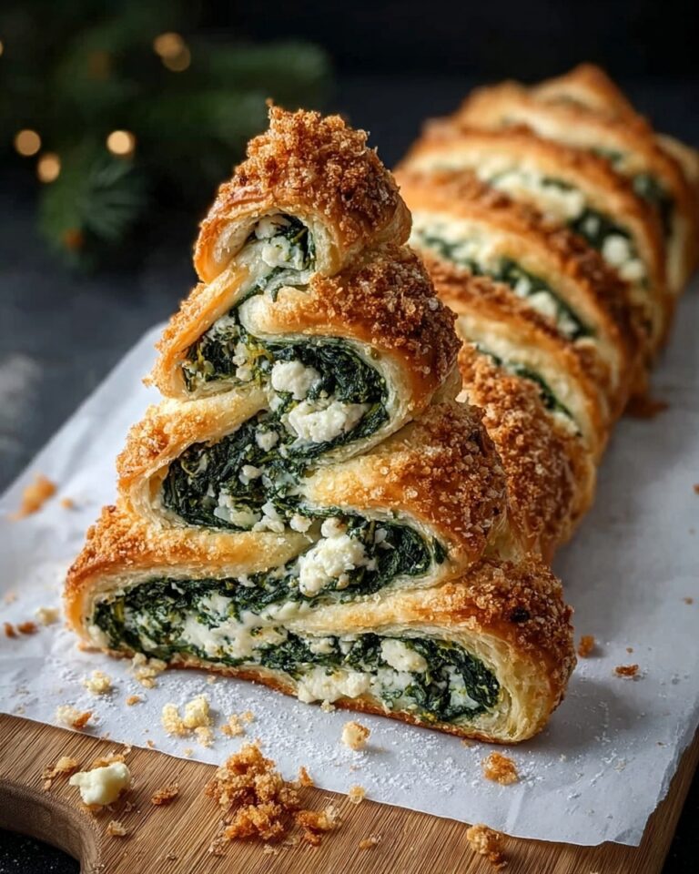 Easy Christmas Tree Spinach Feta Bread Recipe