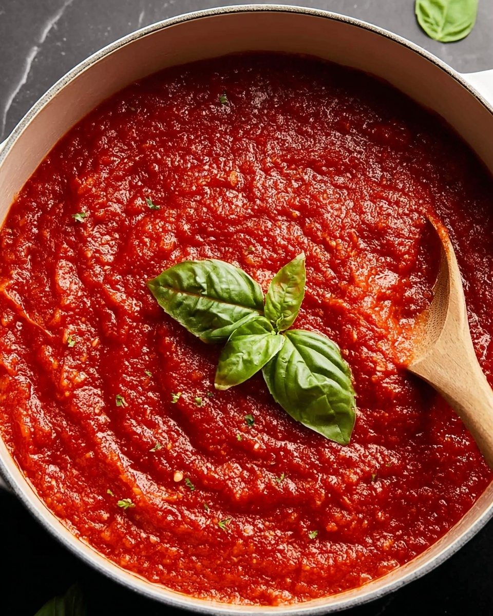 Homemade Fresh Tomato Sauce Recipe - Recipe Image