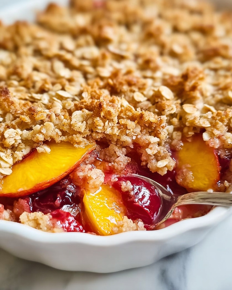How to Make Grilled Peach Crisp Recipe - Recipe Image