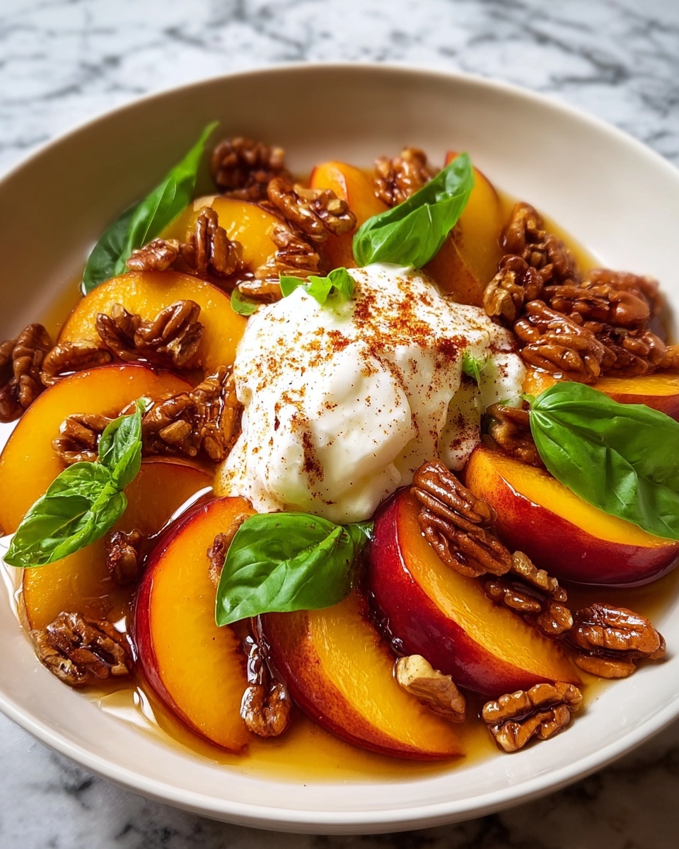 Peach & Burrata Caprese Recipe - Recipe Image