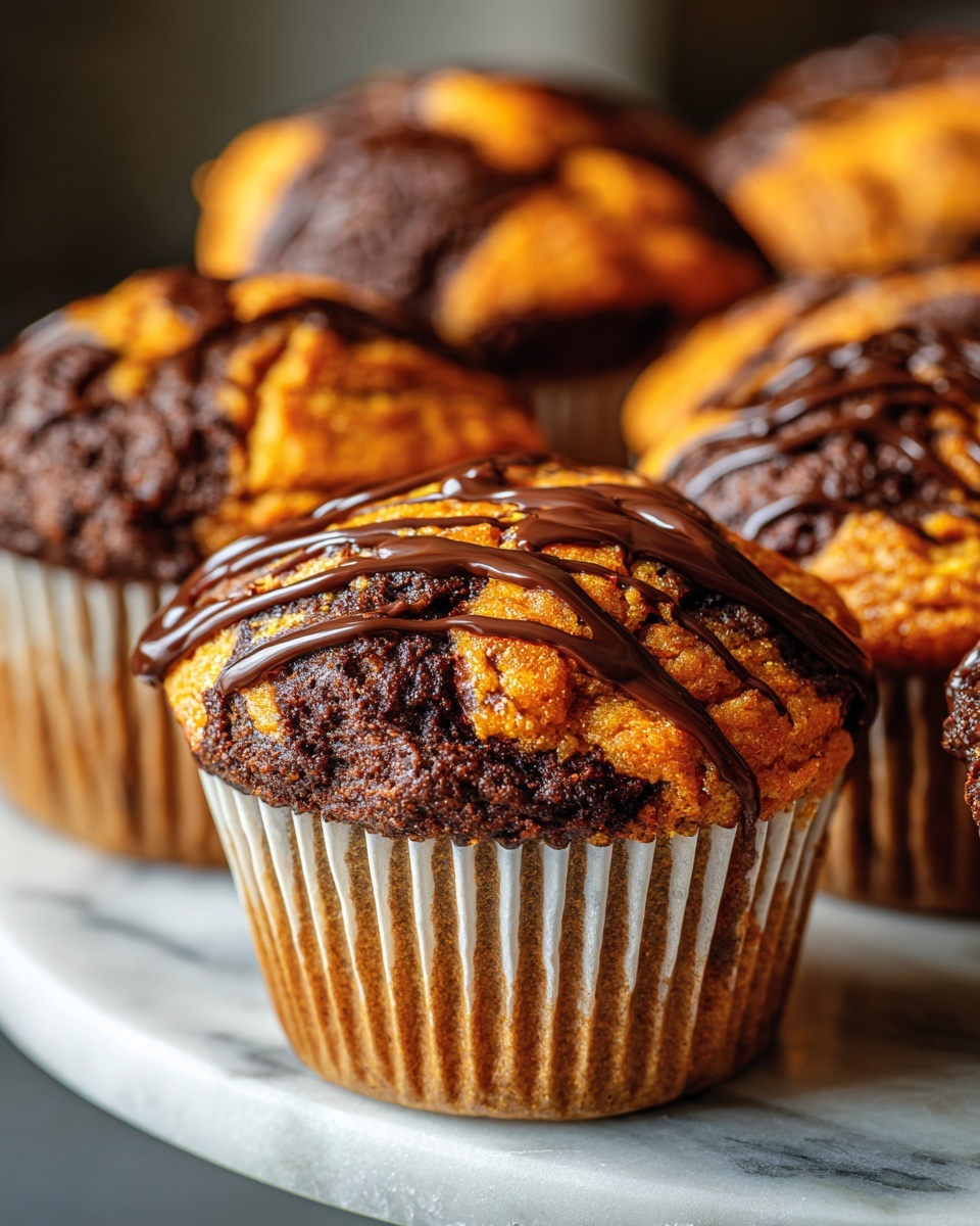 Chocolate Peanut Butter Swirl Muffins Recipe - Recipe Image