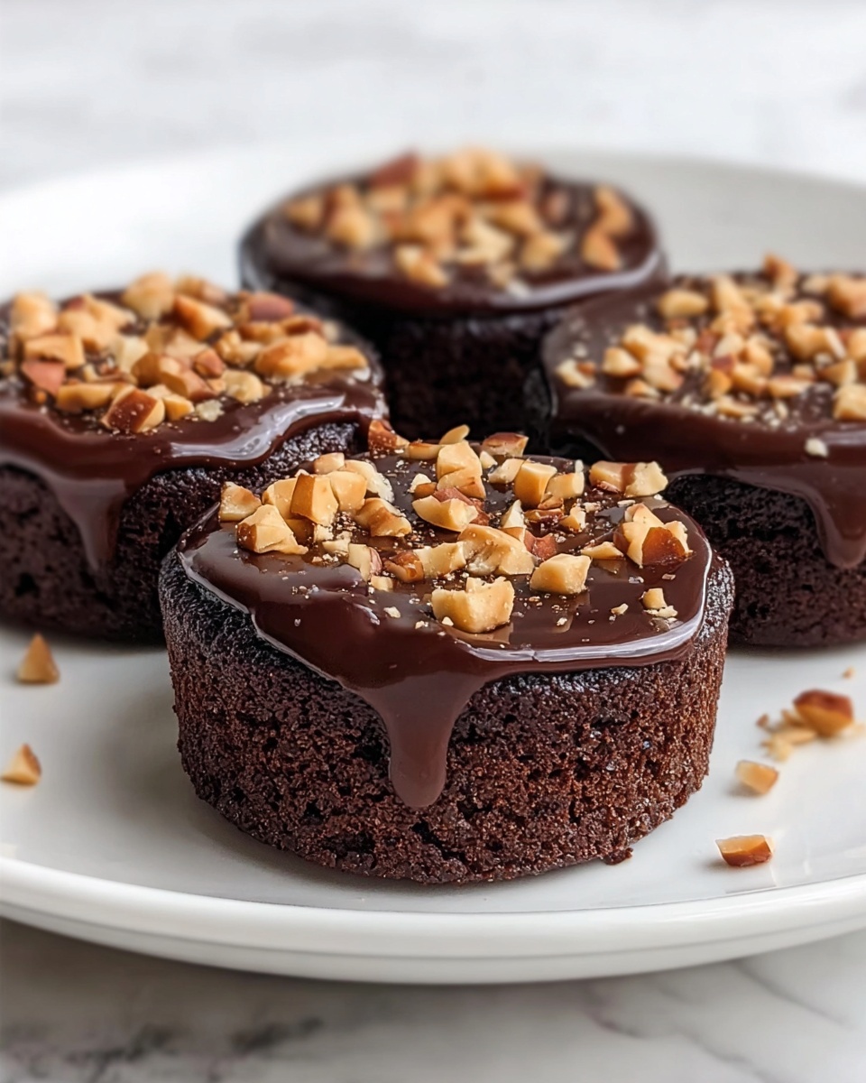 Mini Flourless Peanut Butter Chocolate Cakes Recipe - Recipe Image