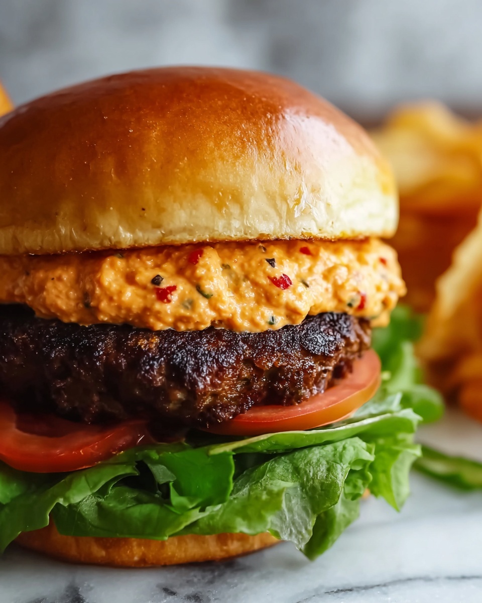 Burgers with Pimento Cheese Recipe - Recipe Image