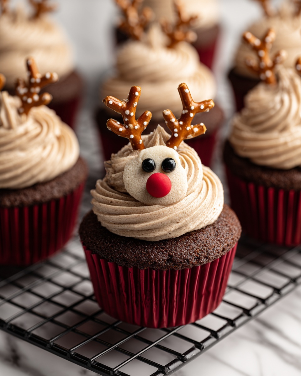 Easy Reindeer Cupcakes Recipe - Recipe Image