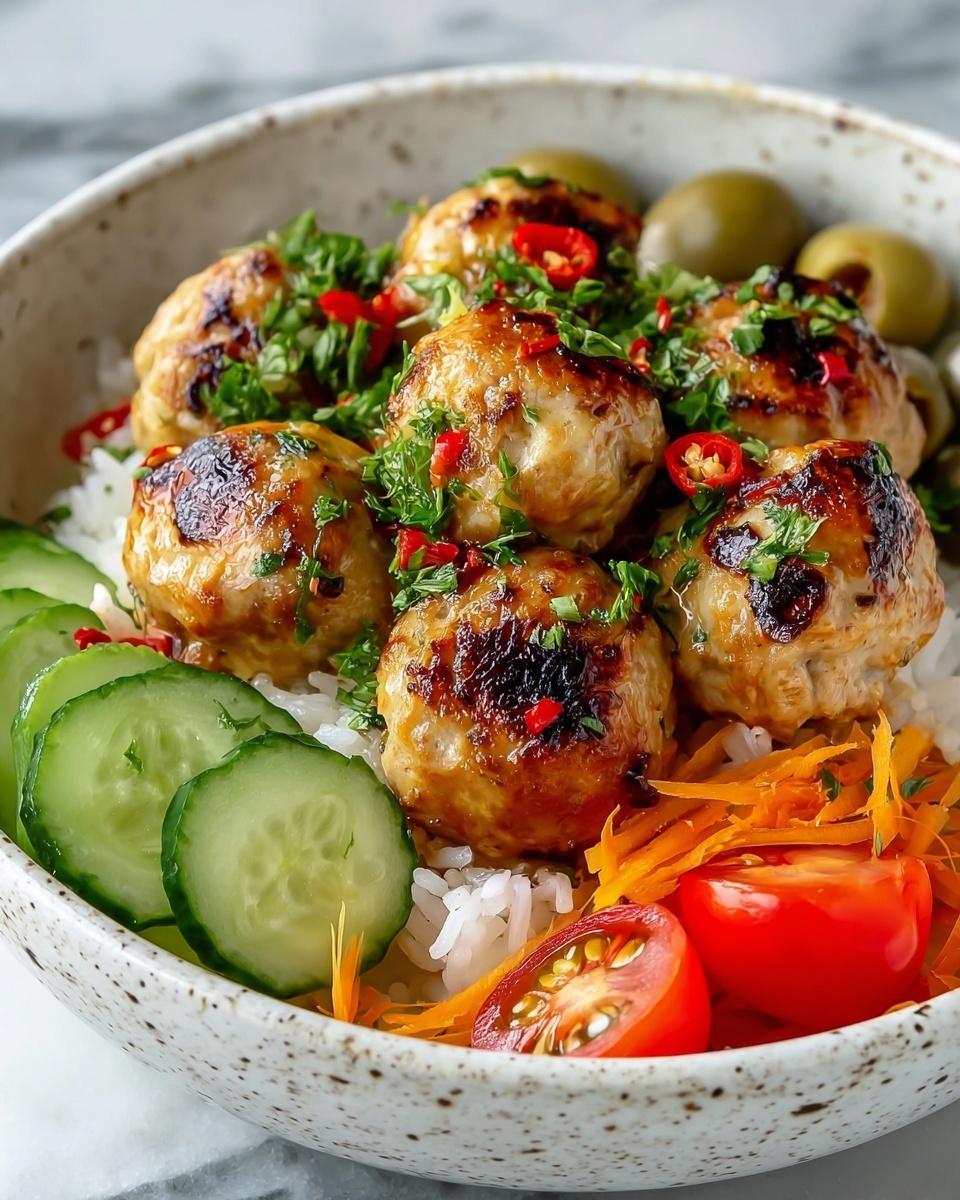 Mediterranean Chicken Meatballs Recipe - Recipe Image