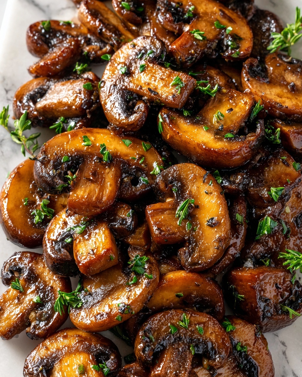 Garlic Butter Grilled Mushrooms Recipe - Recipe Image