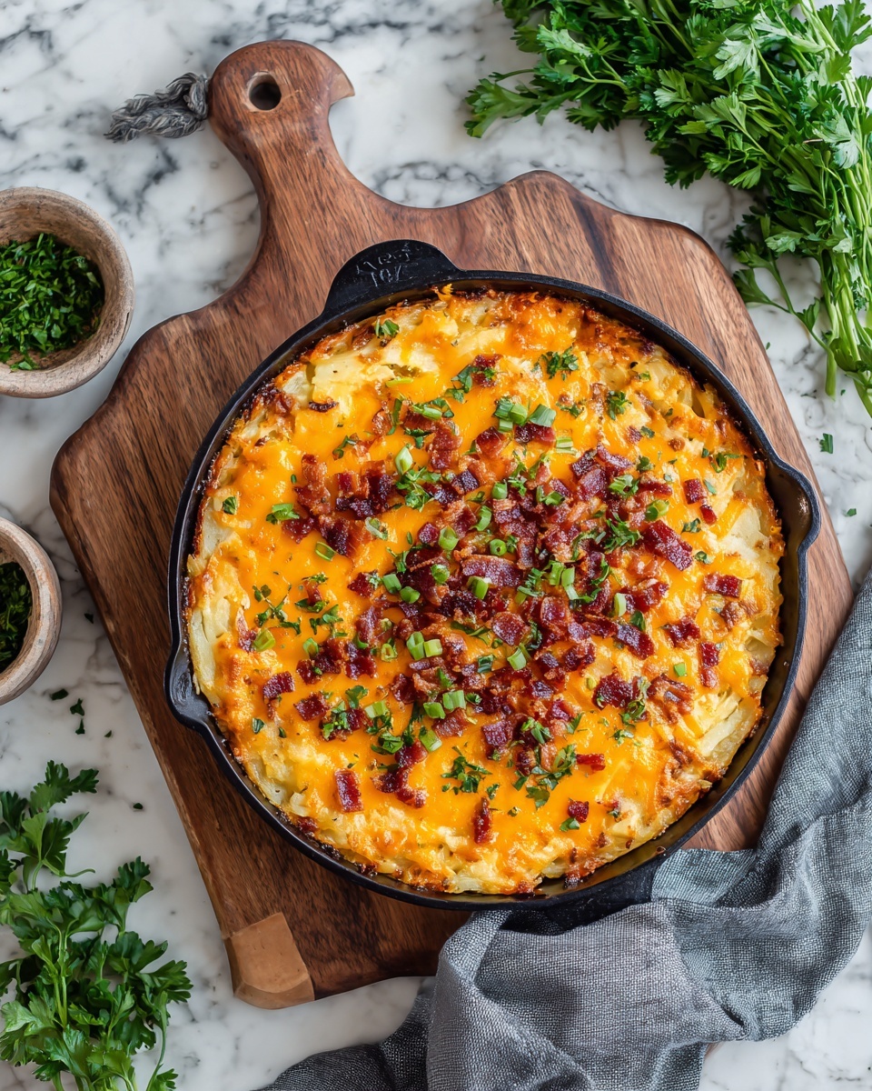 Cheesy Potato Egg Scramble Recipe - Recipe Image