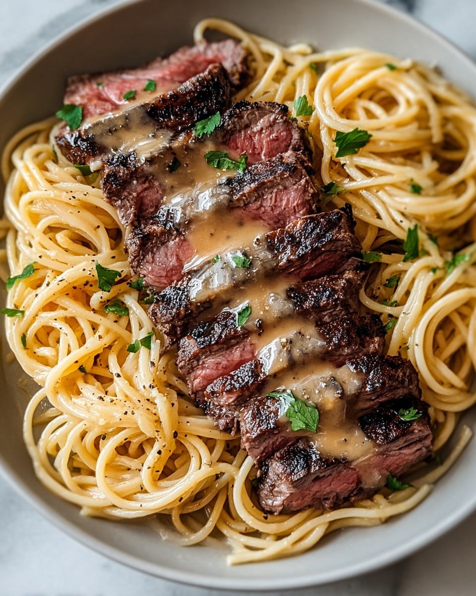Garlic Butter Steak Lightning Noodles Recipe - Recipe Image