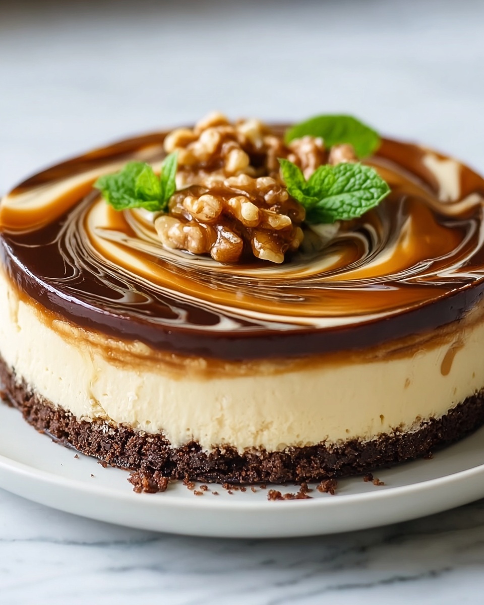 Whimsical Peanut Butter Swirl Cheesecake Recipe - Recipe Image