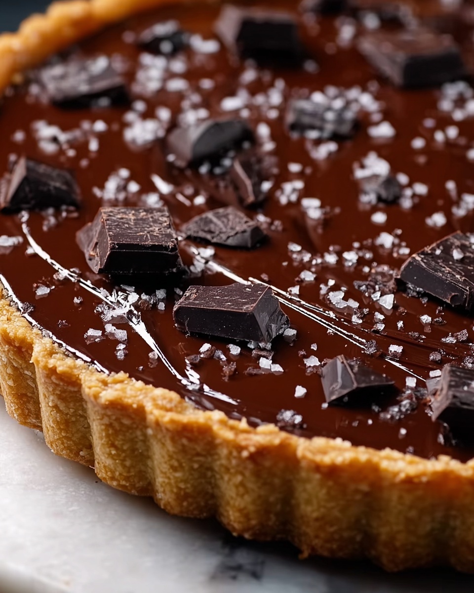 Salted Dark Chocolate Tart Recipe - Recipe Image