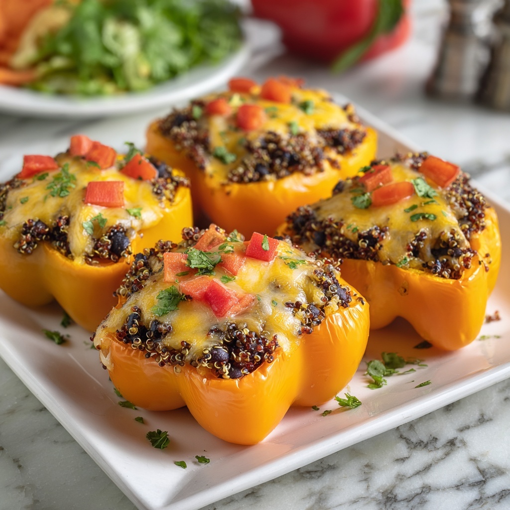 Quinoa and Black Bean Stuffed Peppers Recipe - Recipe Image