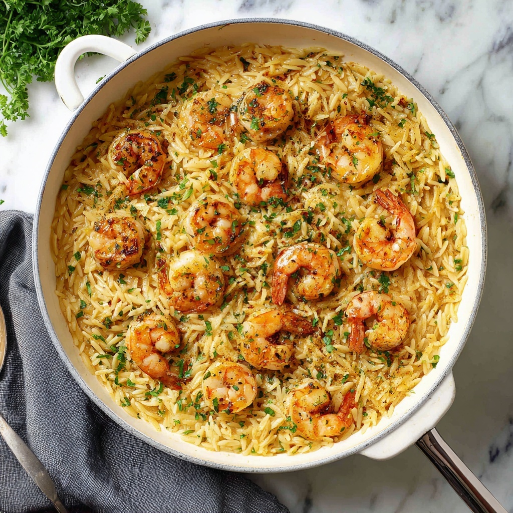 Garlic Butter Shrimp Scampi with Orzo Recipe - Recipe Image