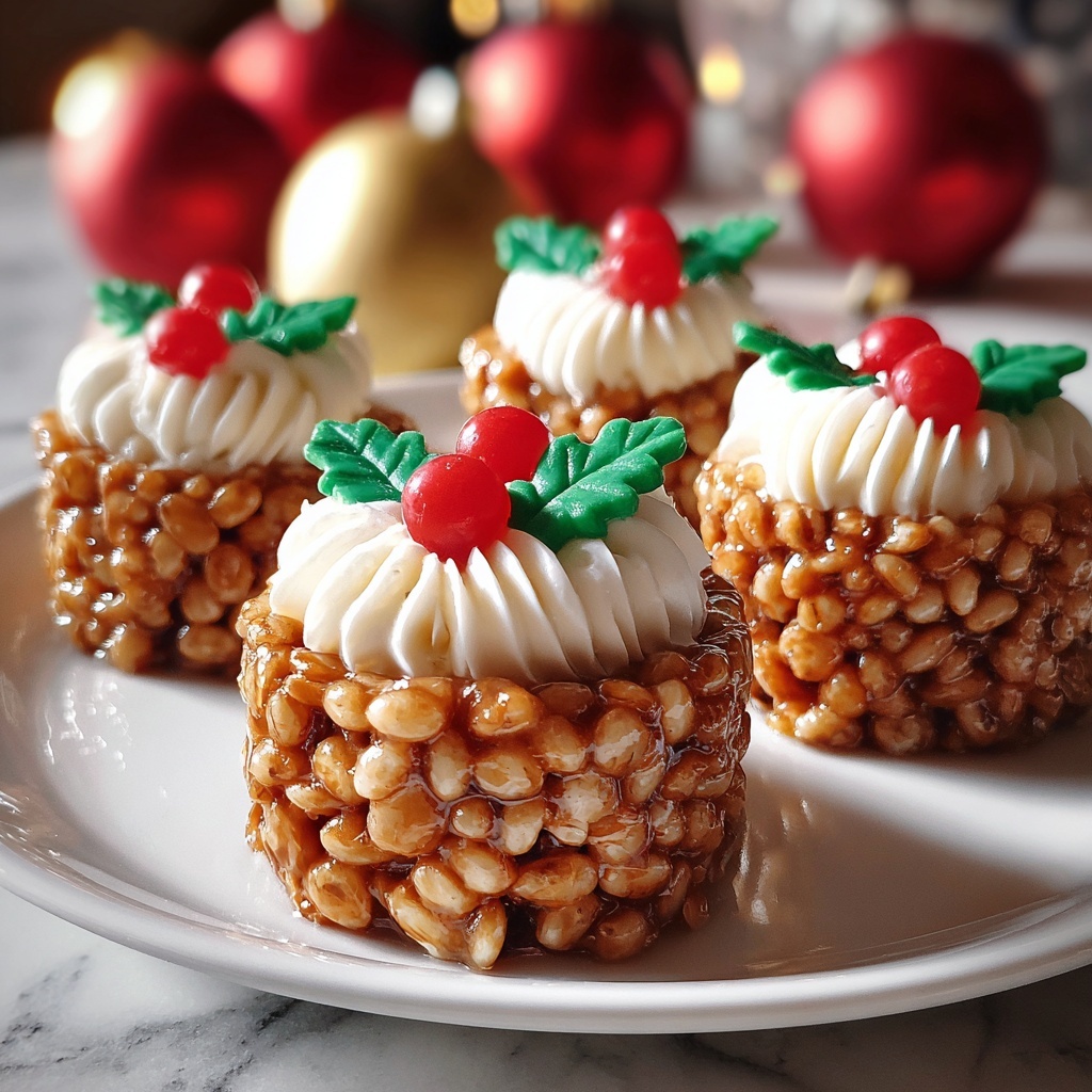 Rice Krispie Christmas Puddings Recipe - Recipe Image