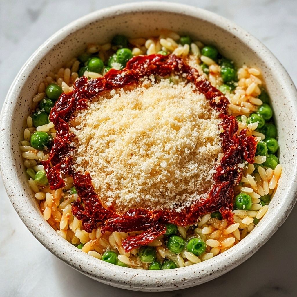 Spring Sun-Dried Tomato Orzotto with Asparagus and Basil Recipe - Recipe Image