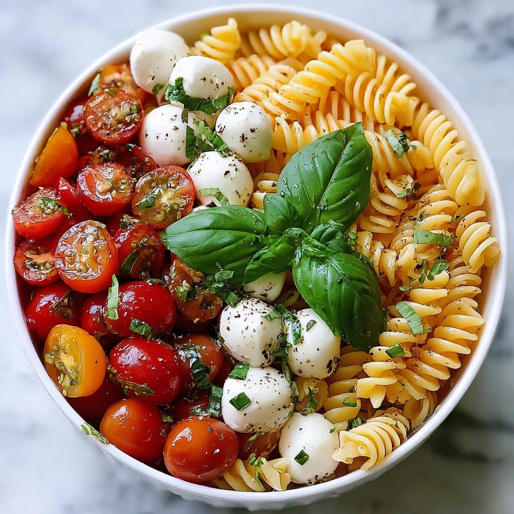 Caprese Pasta Salad: A Fresh and Flavorful Recipe for Summer Gatherings Recipe - Recipe Image