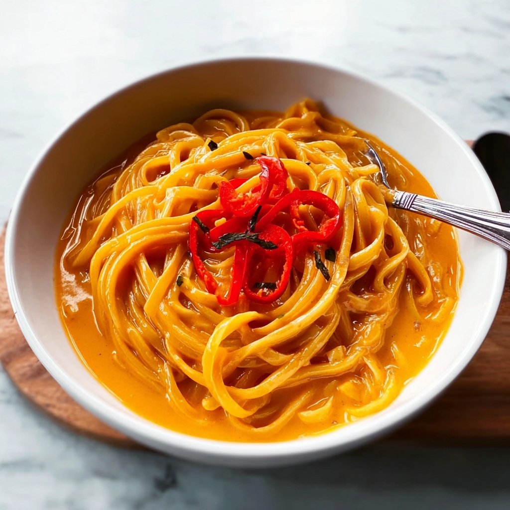 One-Pot Spicy Gochujang Alfredo Pasta Recipe - Recipe Image