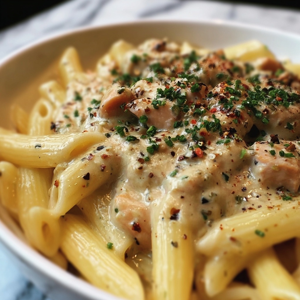 Creamy Garlic Chicken Penne: A Weeknight Favorite Recipe - Recipe Image
