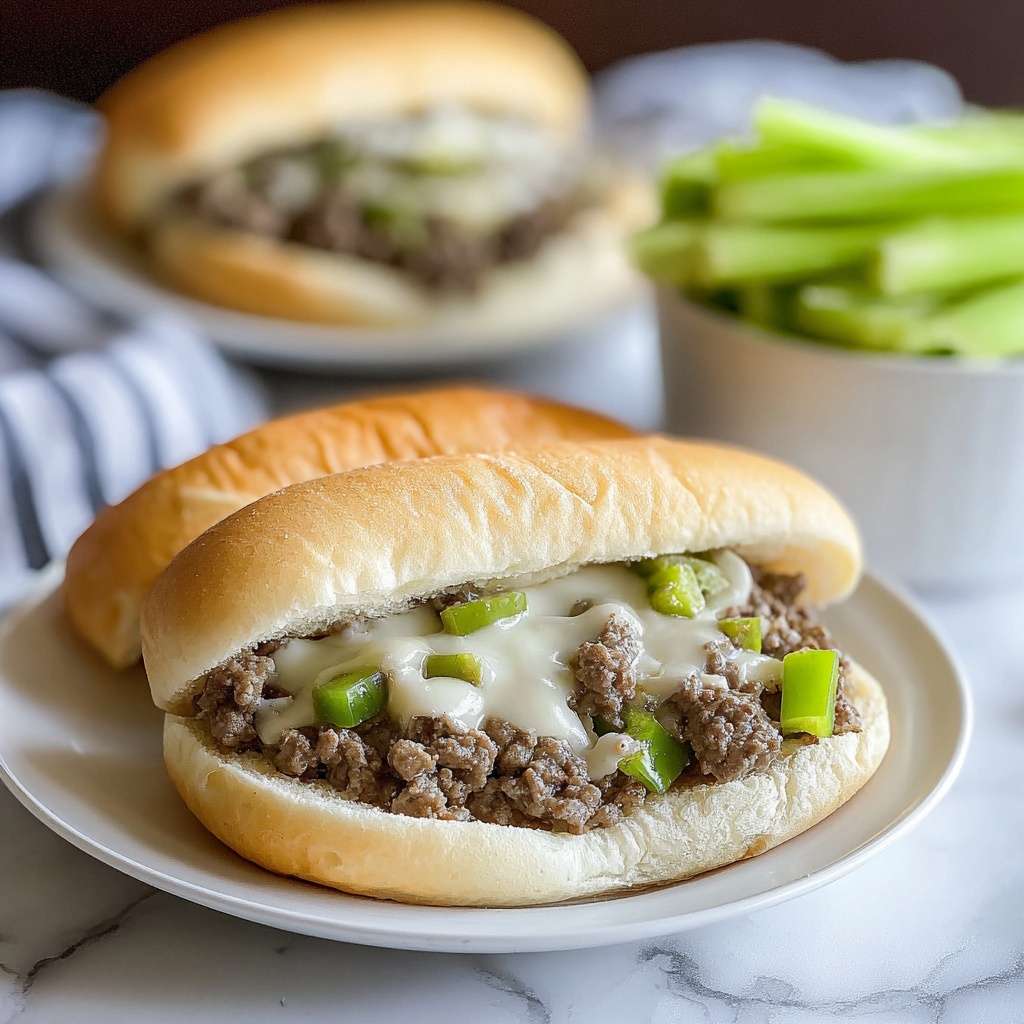 Ground Beef Philly Cheese Steak Recipe - Recipe Image