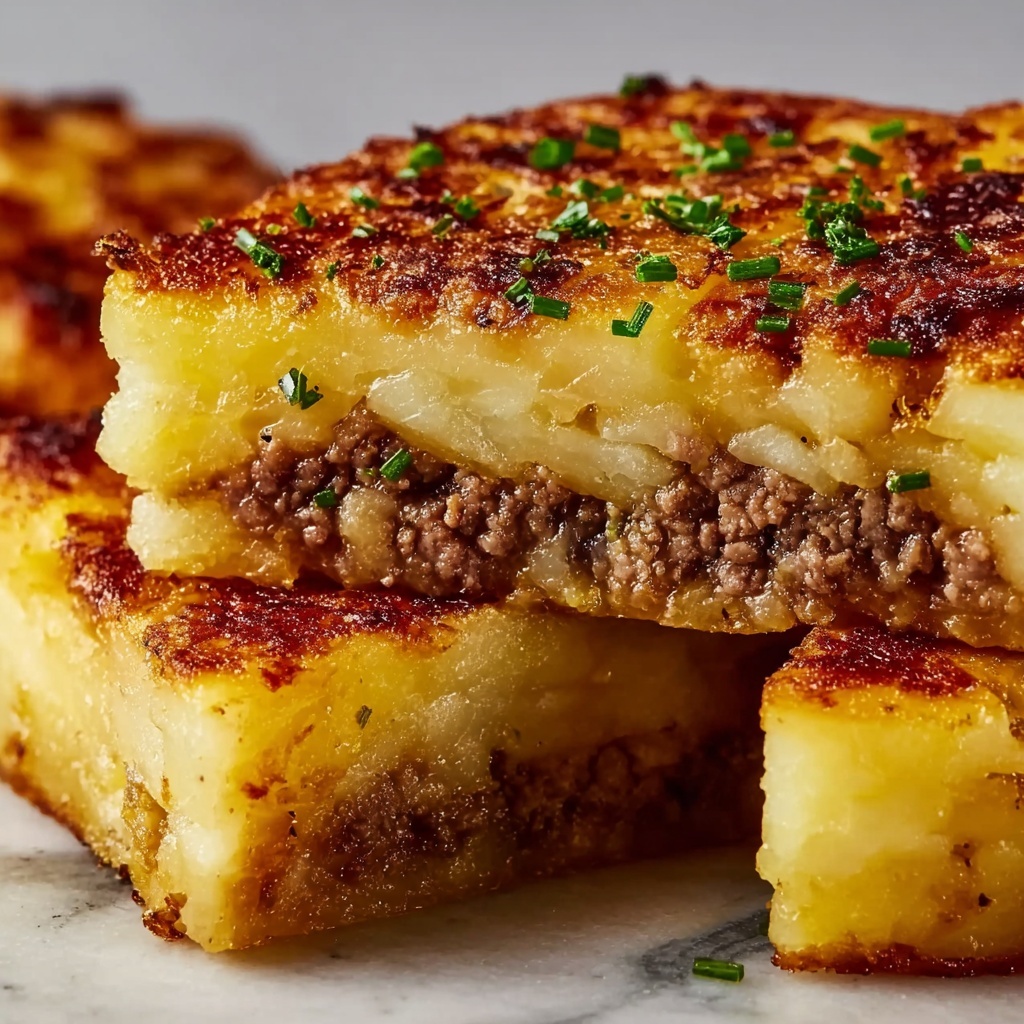 Mashed Potato Pancakes with Ground Beef Filling Recipe - Recipe Image