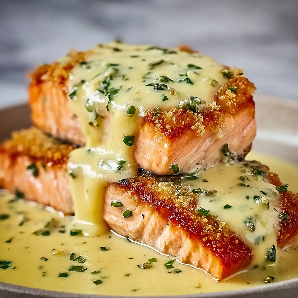 Creamy Garlic Butter Salmon Recipe - Recipe Image