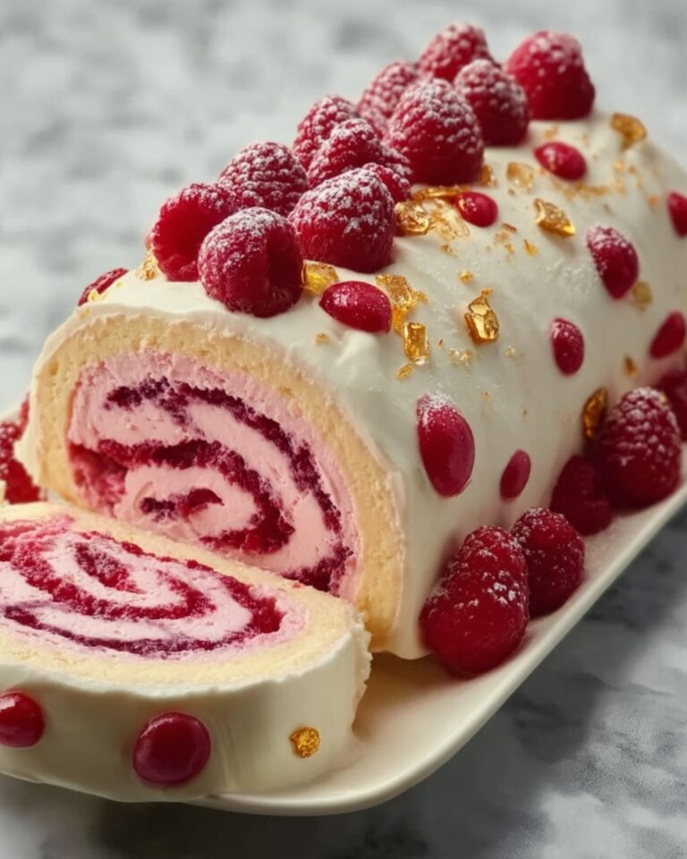 Luxurious Pink Raspberry Cheesecake Roll Cake Recipe