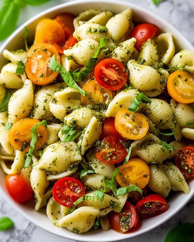 Pesto Pasta Salad with Zucchini, Squash, and Pine Nuts Recipe