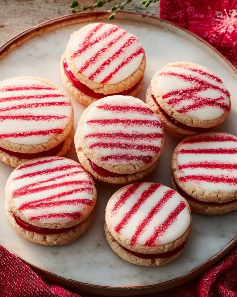 Striped Peppermint Sandwich Cookies Recipe