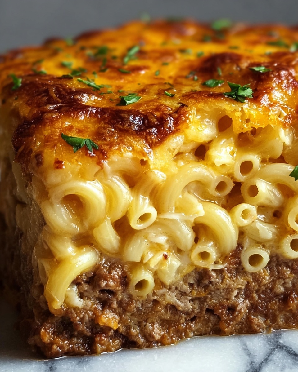 Mac ānā Cheese-Stuffed Meatloaf Recipe - Recipe Image
