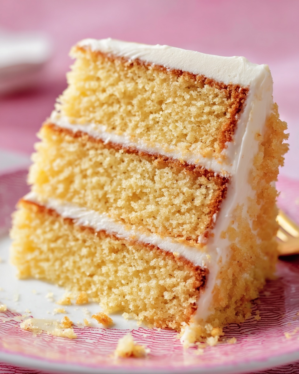 Vanilla Cake with Buttercream and Festive Sprinkles Recipe - Recipe Image