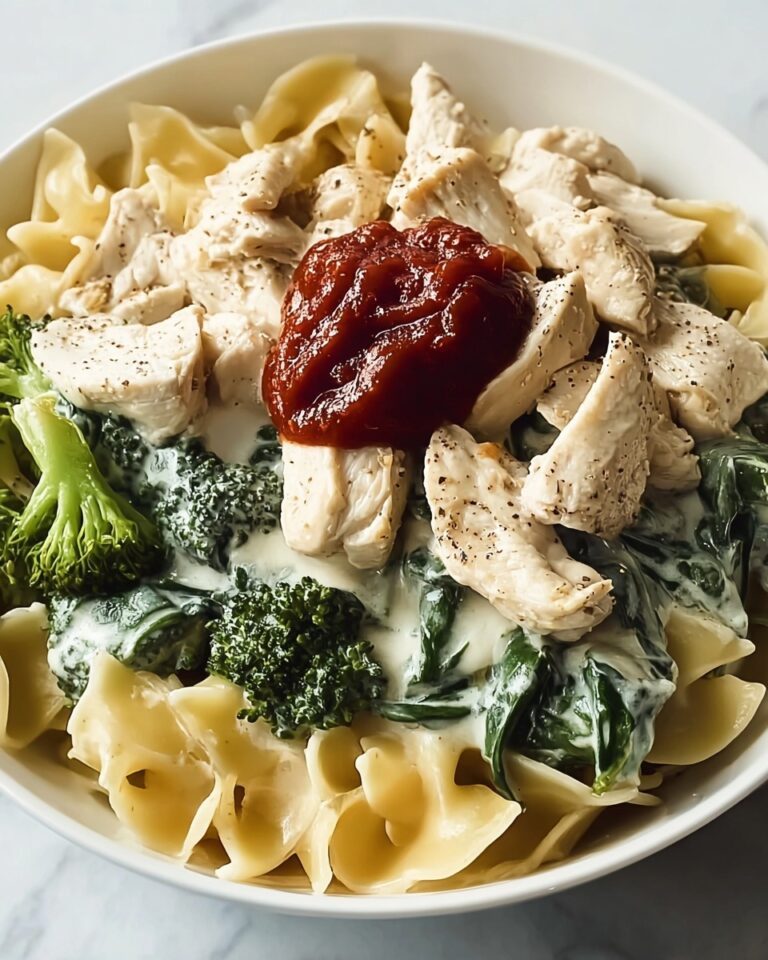 Creamy Chicken and Spinach Pasta with Broccoli Recipe