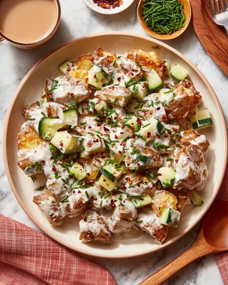 Crispy Smashed Gochujang Potato Salad Recipe