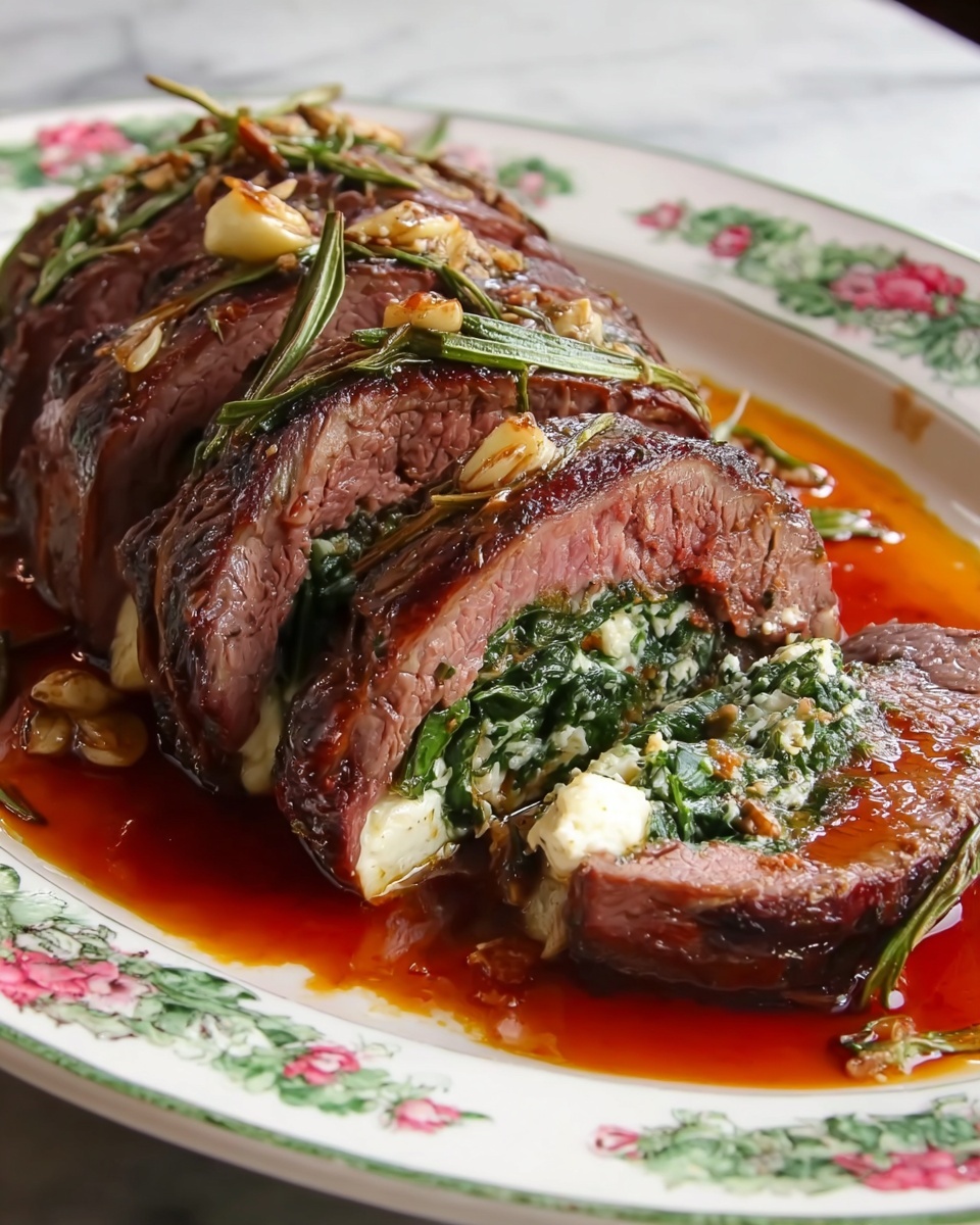 Stuffed Leg of Lamb with Spinach, Goat Cheese, and Pine Nuts Recipe - Recipe Image