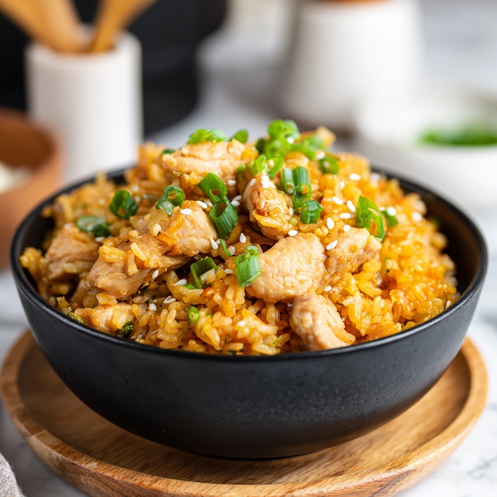 Kimchi Fried Rice with Chicken Recipe - Recipe Image