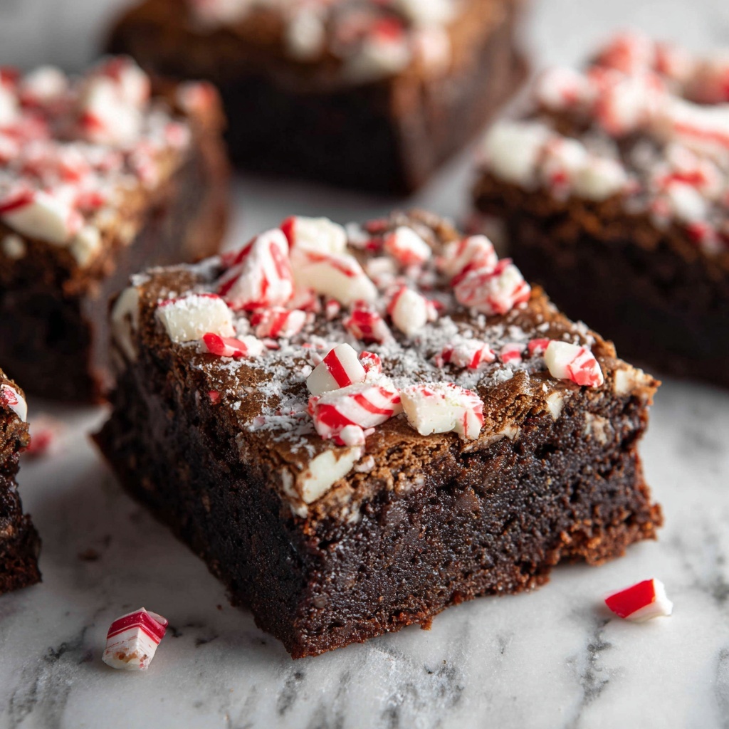 Peppermint Hot Chocolate Brownies Recipe - Recipe Image