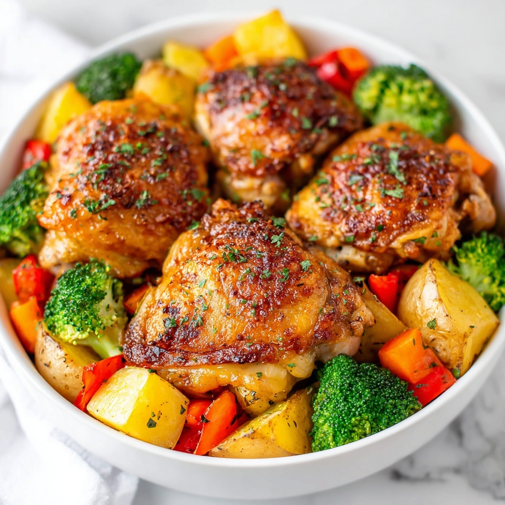 Roasted Garlic Chicken and Vegetables Recipe - Recipe Image