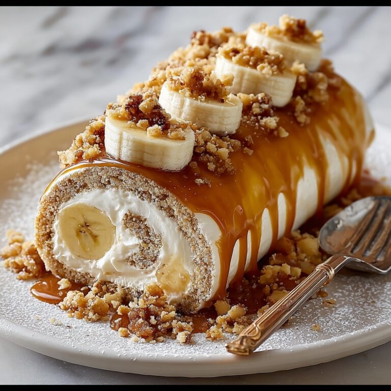 Caramel Banana Cake Roll Recipe