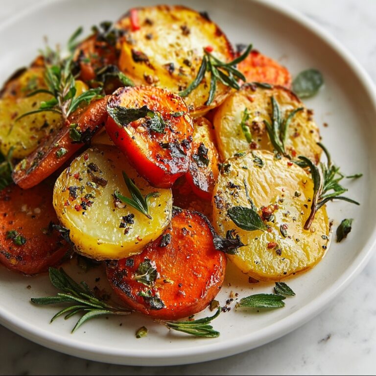 Garlic Herb Roasted Potatoes, Carrots, and Zucchini Recipe