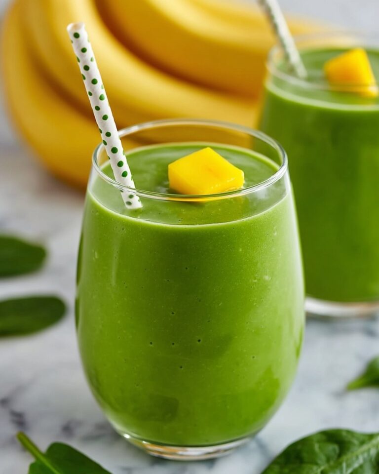 Spinach Banana Mango Kiwi Smoothie Recipe