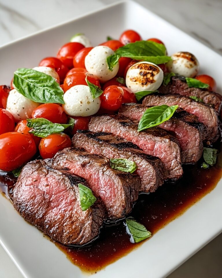 Balsamic Caprese Grilled Flank Steak Recipe