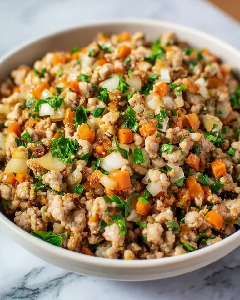 Homemade Dog Food with Ground Chicken, Rice, and Vegetables Recipe
