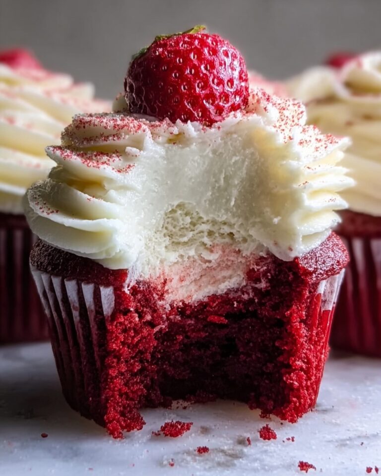Strawberry Cheesecake Red Velvet Cupcakes Recipe