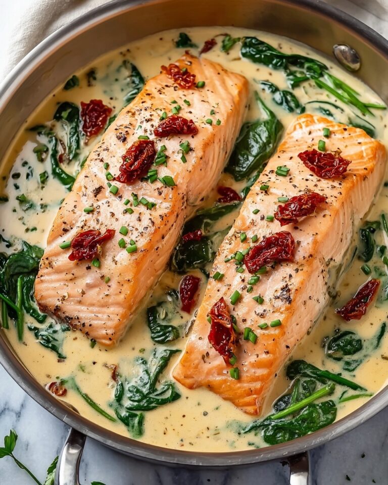 Creamy Garlic Butter Tuscan Salmon Recipe