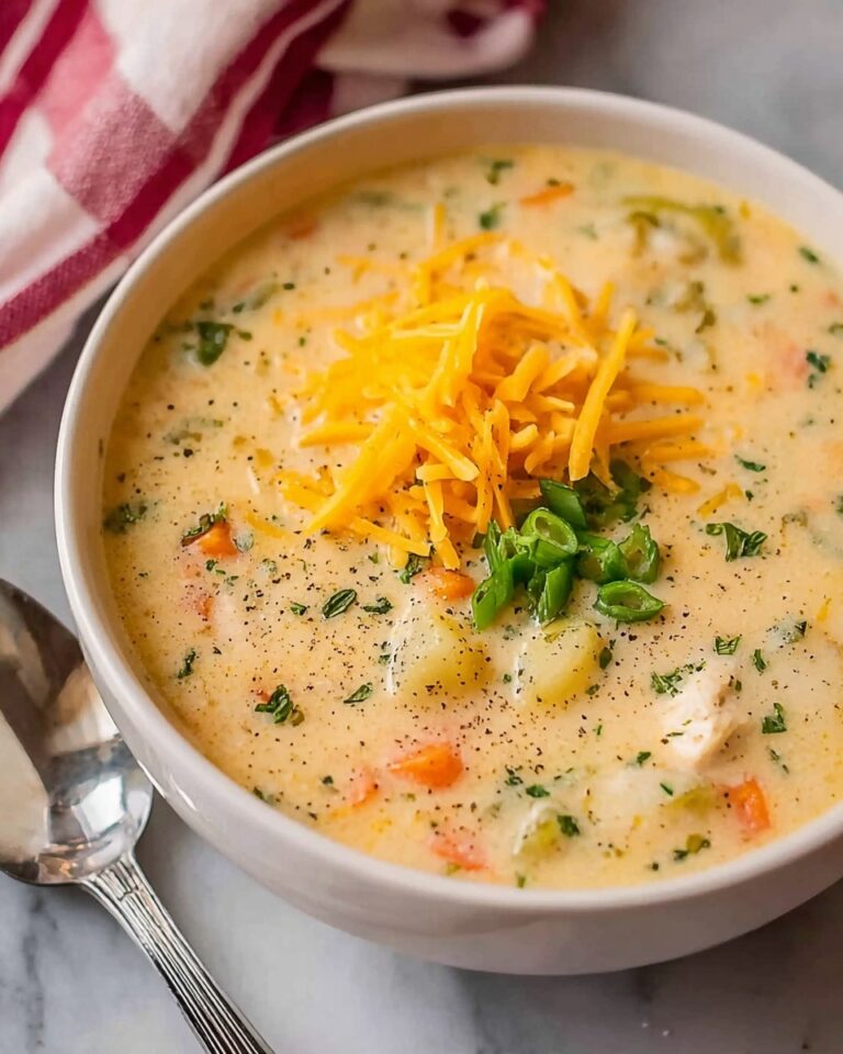 Creamy Potato Carrot Soup with Cheddar and Green Onions Recipe