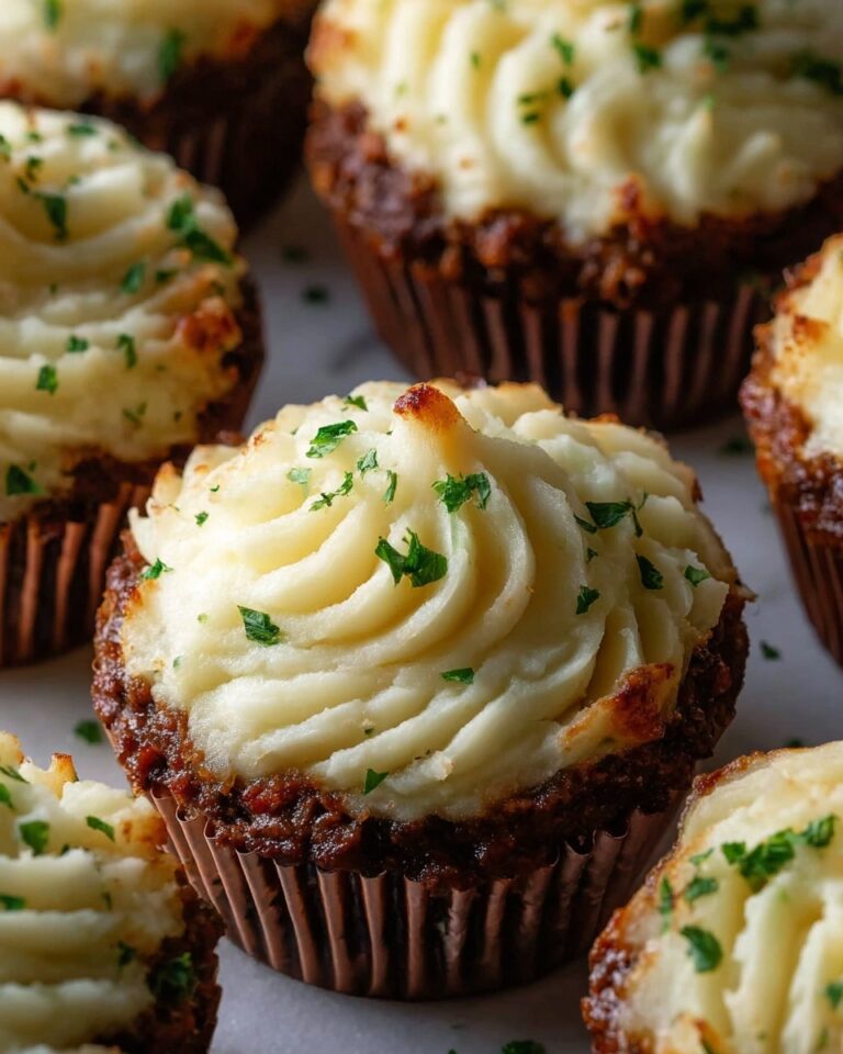 Meatloaf Cupcakes with Whipped Potato Topping Recipe