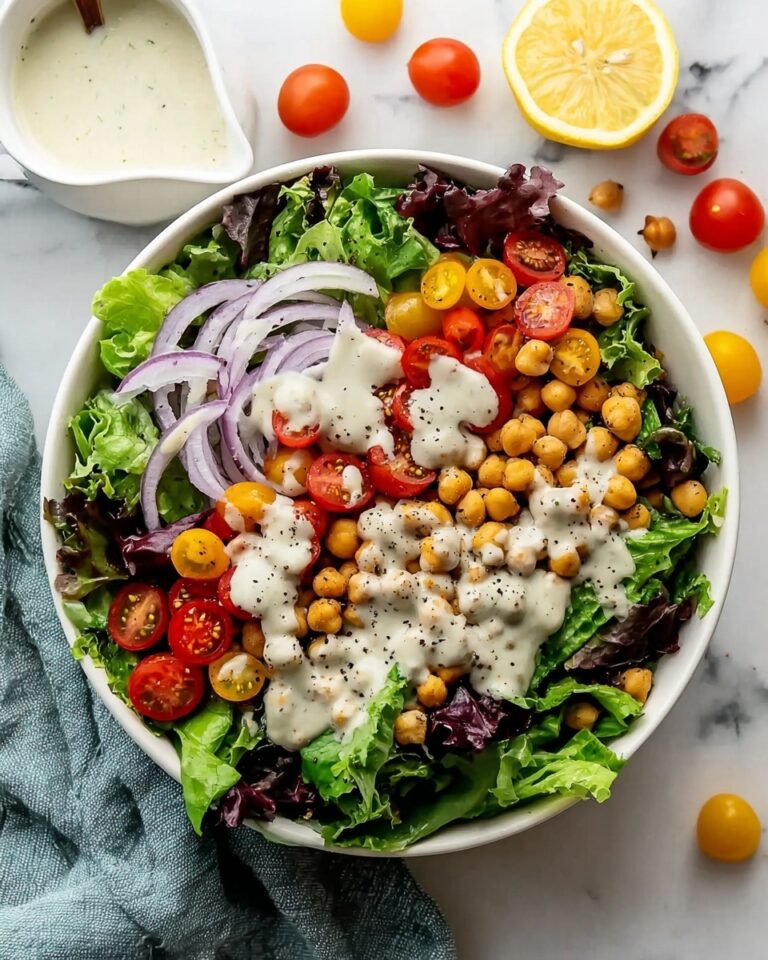 Green Salad with Lemon Tahini Dressing Recipe