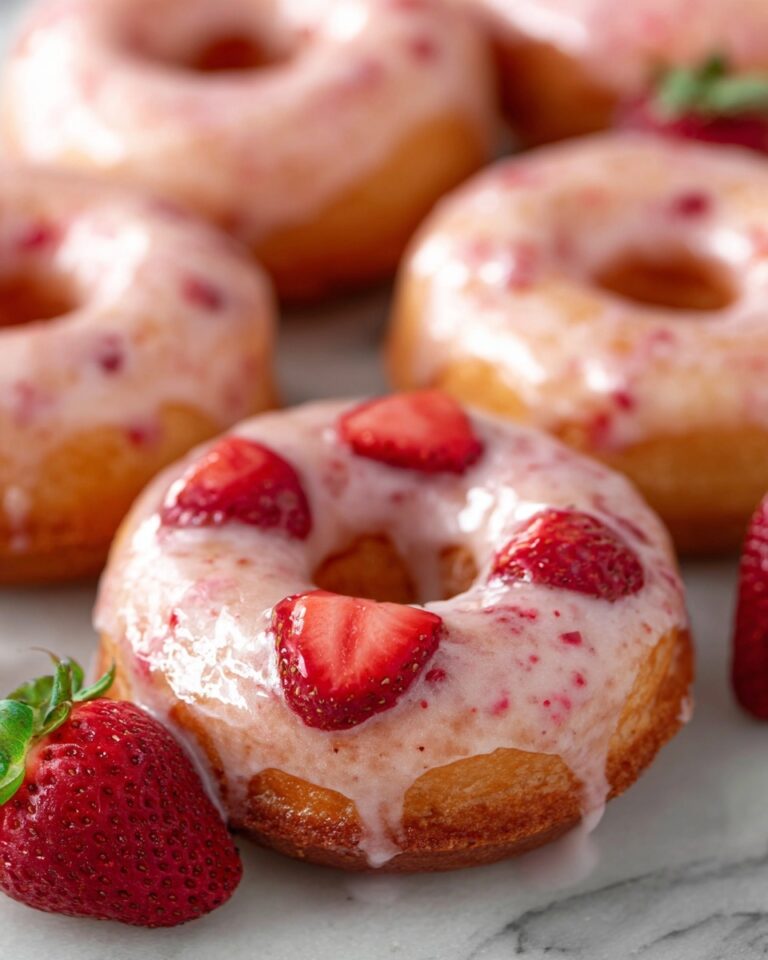 Strawberry Buttermilk Baked Doughnuts with Strawberry Glaze Recipe