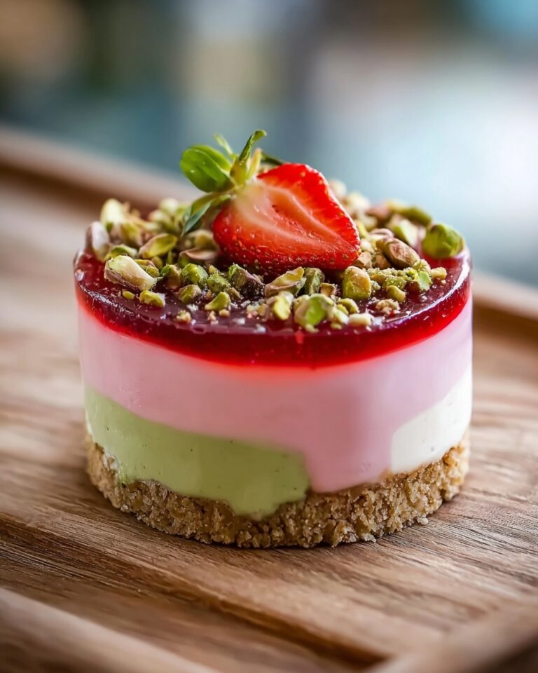 Strawberry Pistachio Mousse Cake Recipe